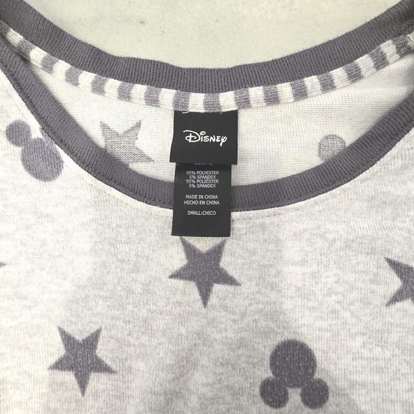 Disney Pajamas Women's Mickey Mouse Icon & Star Gray Size Small Super Soft - Picture 3 of 7